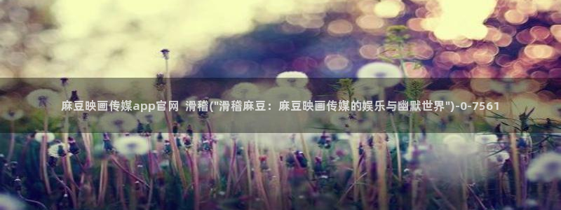 麻豆传媒官网testflight：麻豆映画传媒app官网  滑稽(\